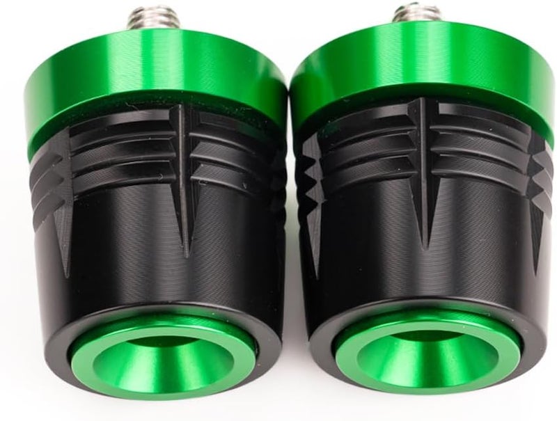 MOWOK Fit for Ninja 500 400 300 1000 ZX6R ZX10R ZX14R ZX9R Z900 Z900RS Z500 Z400 Vulcan s 650 M8 Motorcycle Handlebar Plug Handle bar Ends Sliders (Green) - Image 1